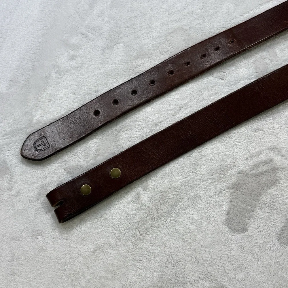 Tecovas Brown Leather Belt Strap Size 42 Made In USA Western Cowboy No Buckle